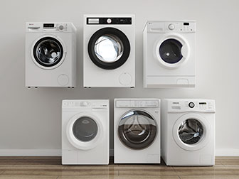 现代白色涡轮滚筒洗衣机