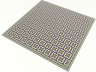 民族风格图案的地毯3d模型 民族风格图案的地毯