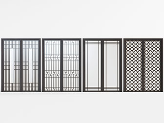 新中式玻璃推拉门