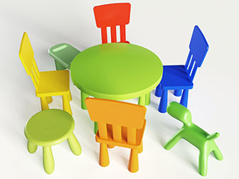 现代幼儿园儿童桌椅组合