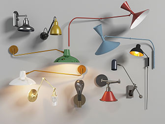 工业风金属灯罩壁灯