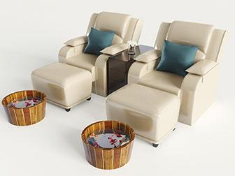 现代足浴盆按摩休闲单人沙发3d模型 现代足浴盆按摩休闲单人沙发