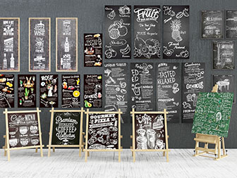 工业风黑板招牌广告牌3d模型 工业风黑板招牌广告牌