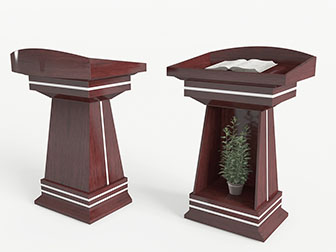 现代实木演讲桌讲台