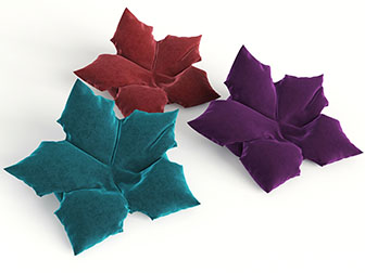 树叶造型的坐垫懒人沙发