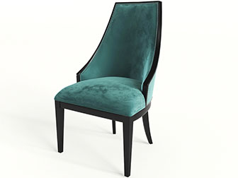 美式布艺餐椅休闲椅子