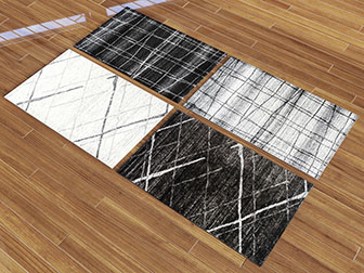 现代长方形地毯3d模型 现代长方形地毯