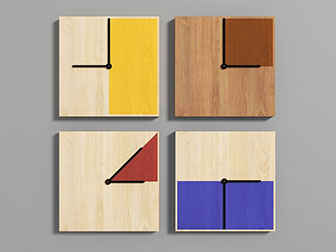 后现代抽象方形钟表挂件3d模型 后现代抽象方形钟表挂件