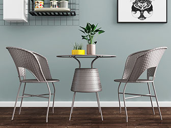 北欧编织纹理的休闲椅茶几