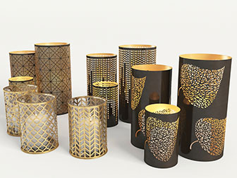 金属镂空烛台落地灯