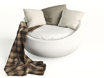 现代圆形休闲单人沙发3d模型 现代圆形休闲单人沙发