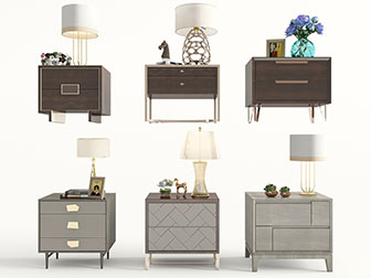 新中式实木床头柜