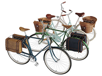 带行李箱的复古自行车