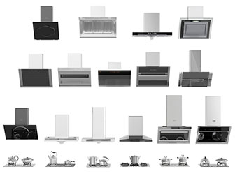 现代抽油烟机燃气灶厨房电器