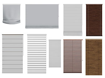 北欧白色升降帘百叶窗帘3d模型 北欧白色升降帘百叶窗帘