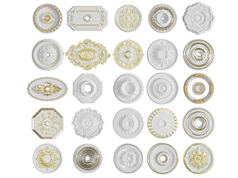 欧式圆形雕花灯盘