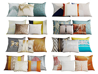 新中式图案的靠垫抱枕