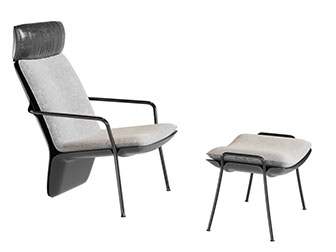 现代休闲椅子脚踏