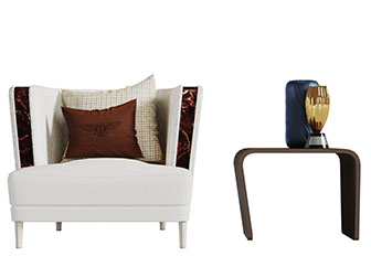 新中式单人沙发茶几3d模型 新中式单人沙发茶几