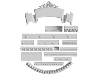 欧式石膏弧形雕花角线