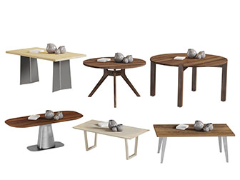 新中式实木圆形长方形茶几