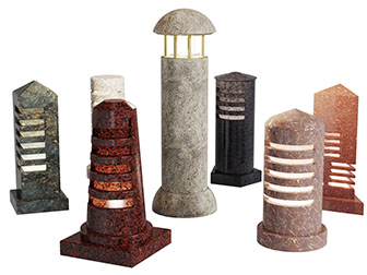 不同造型的草坪灯地灯路灯