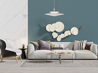 北欧布艺多人沙发休闲椅子茶几组合