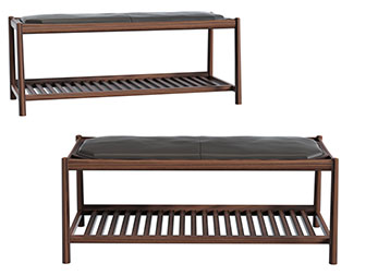 新中式实木沙发凳