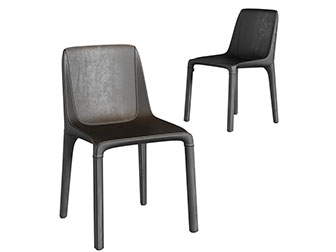 现代黑色休闲椅子餐椅