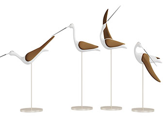 新中式仙鹤造型的落地灯台灯