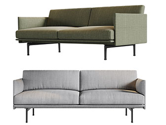 现代轻奢布艺多人沙发