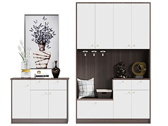 现代实木玄关鞋柜装饰柜