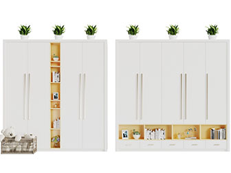 现代轻奢白色装饰柜