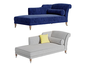 美式布艺美人榻贵妃椅