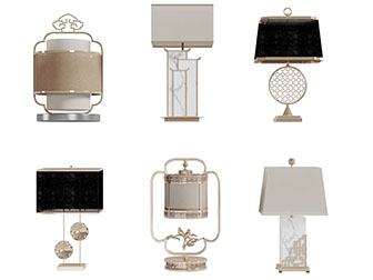 新中式装饰花鸟的台灯床头灯