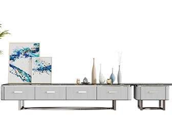 现代轻奢电视柜边柜