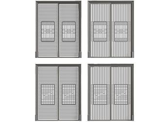 新中式镂空的推拉门