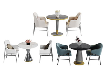 现代圆桌休闲椅子