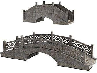 中式石雕拱形小桥