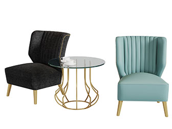 现代皮革单人沙发茶几3d模型 现代皮革单人沙发茶几