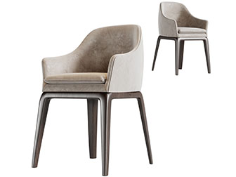 现代实木支架的休闲椅子