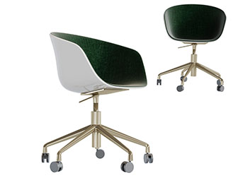 现代轻奢绿色办公转椅