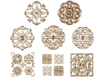 欧式金属圆形雕花装饰构件