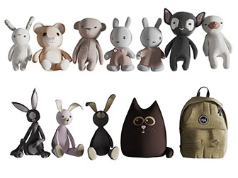 现代儿童卡通动物玩偶玩具