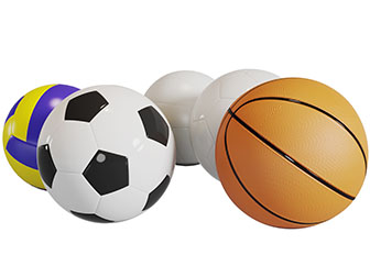 现代足球篮球体育设备3d模型 现代足球篮球体育设备