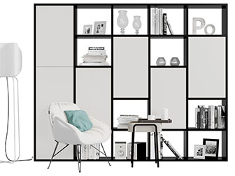 现代灰色装饰柜休闲椅子