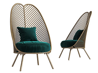 现代轻奢复古休闲椅子