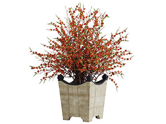 新中式方形花盆盆栽植物