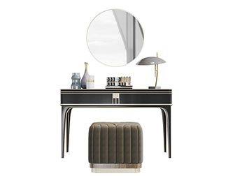 新中式黑色化妆梳妆台