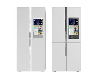 现代带显示屏的双开门电冰箱